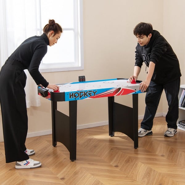 Airhockeybord, 122x61x76 cm, Blå
