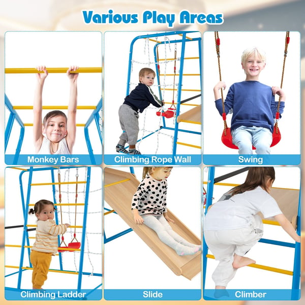 Indendørs Jungle Gym, 225x150x158 cm, Multifarvet