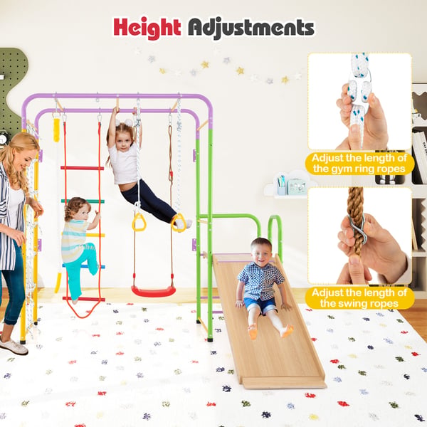Indendørs Jungle Gym, 218x213x204 cm, Multifarvet