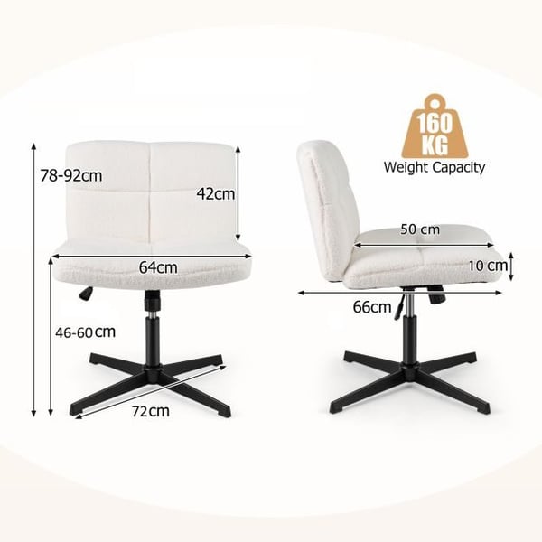 Toimistotuoli, 29x25x30,5-36 cm, Beige