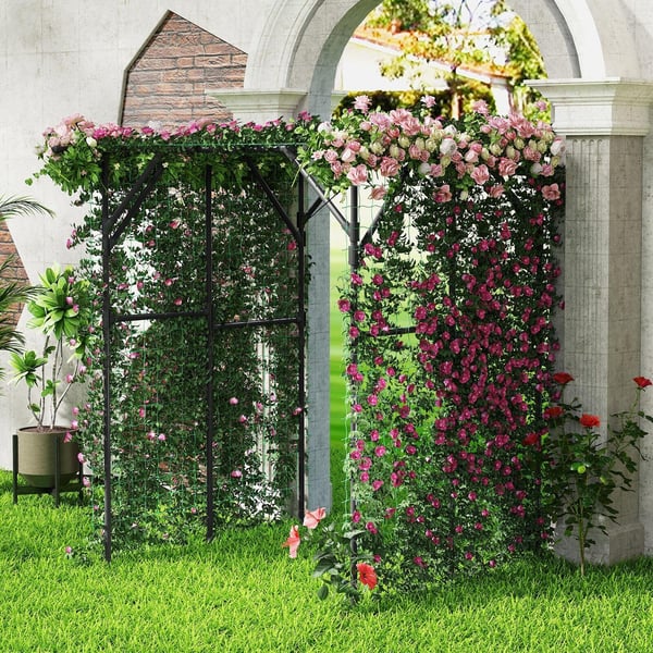 Havebue espalier, 200x150x197 cm, sort