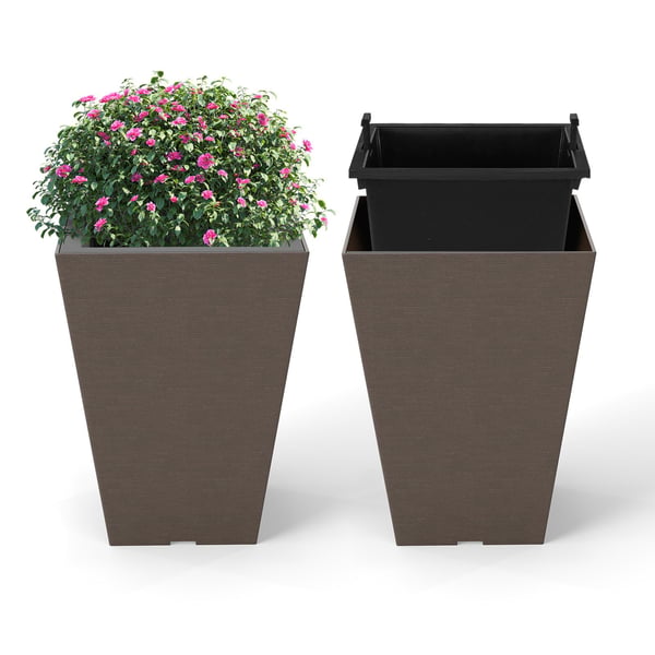 Plantesæt, 25x25x35 cm, 29x29x57 cm, Brun