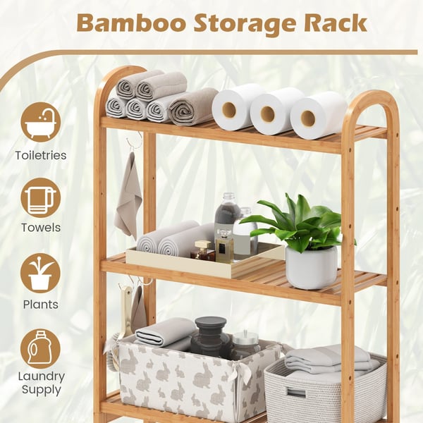 Opbevarcmgsreol over toilettet, 71,5x25x166 cm, natur