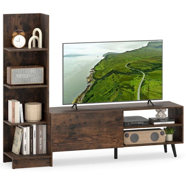 TV-bord, 140x31x115 cm, hvid
