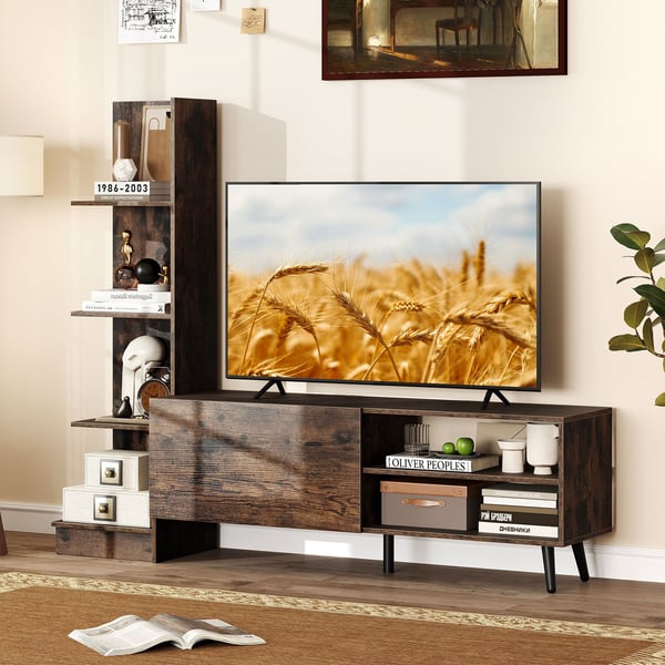 TV-bord, 140x31x115 cm, hvid
