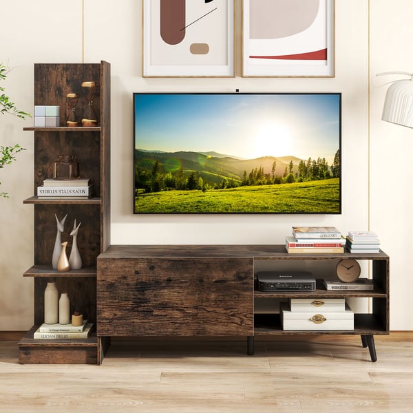 TV-bord, 140x31x115 cm, hvid