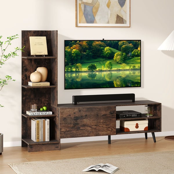 TV-bord, 140x31x115 cm, hvid