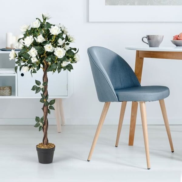 Kunstigt Blommetræ, 120 cm, Grøn Hvid Sort