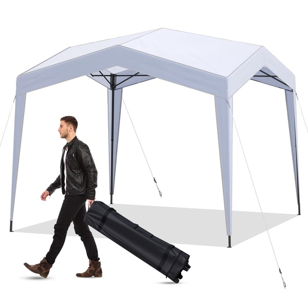 Pop Up Pavillon, 302x302x265-275 cm, Hvid