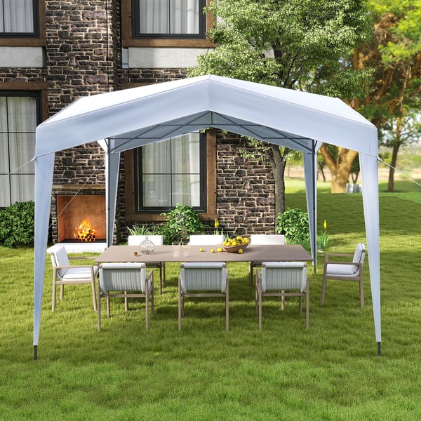 Pop Up Pavillon, 302x302x265-275 cm, Hvid