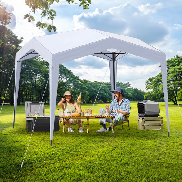 Pop Up Pavillon, 302x302x265-275 cm, Hvid