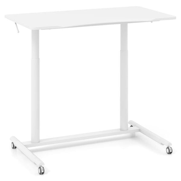 Hæve-sænkebord, 95x52x70-106 cm, hvid