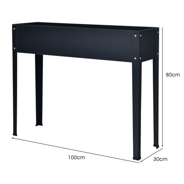Hævet Havebed, 100x30x80 cm, Grå