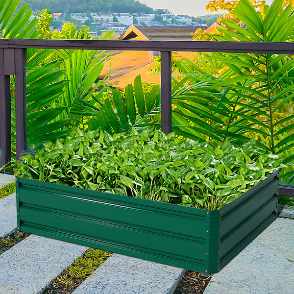 Hævet Plantekasse, 120x90x30 cm, Grøn