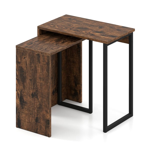 Sivupöydät, 50,8x30,48x53,34 cm, Ruskea, Musta