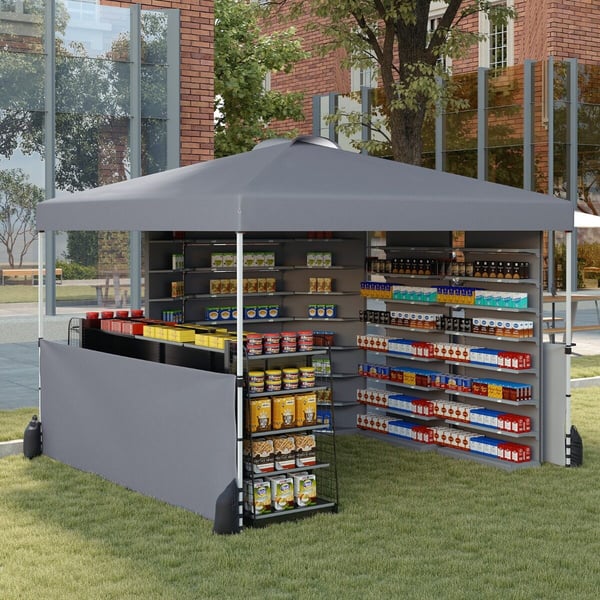 Canopy telt, 300x300x266-286 cm, hvid