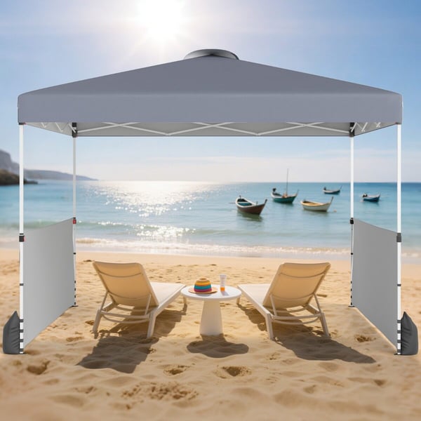 Canopy telt, 300x300x266-286 cm, hvid