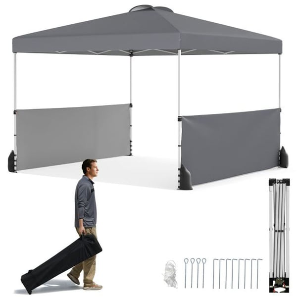 Canopy telt, 300x300x266-286 cm, hvid