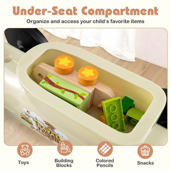 Ride-on gåbil, 61x30x38 cm, beige