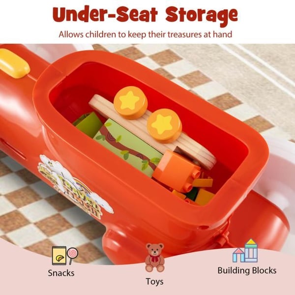 Ride On Bil, 61x30x38 cm, Orange