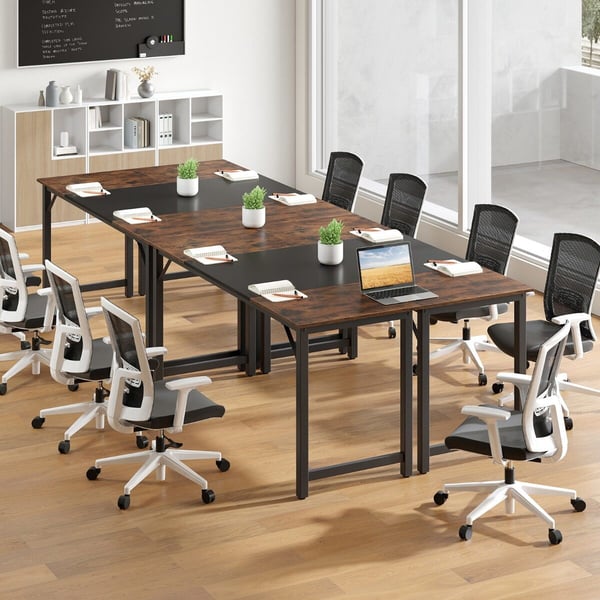 Computerskrivebord, 160x60 cm, Brun, Sort
