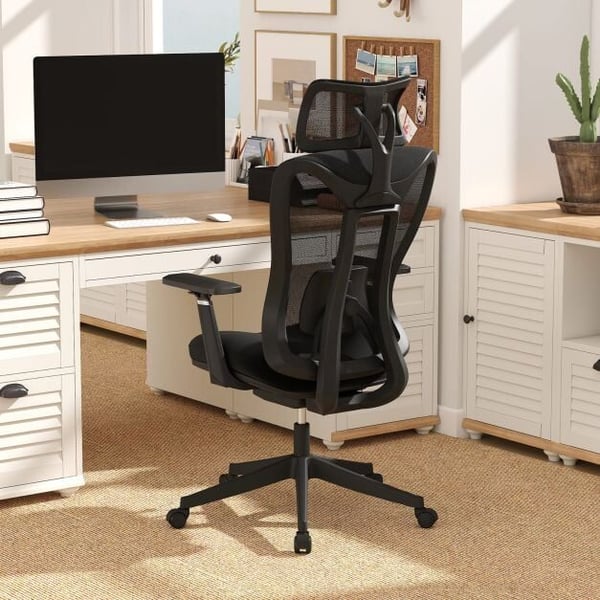 Toimistotuoli, Ergonomcmen Verkkomallcmen Korkea Selkänoja Johtajamalli, Musta