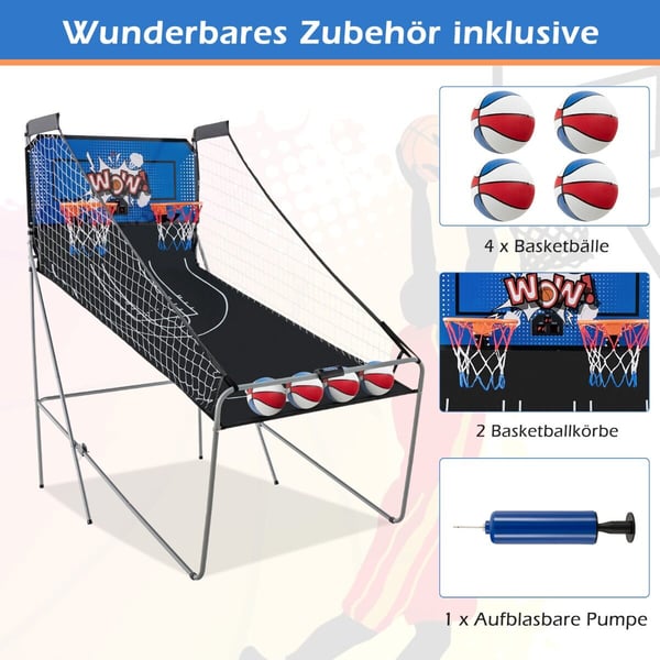 Basketballmaskcme, 207x108x205 cm, Blå