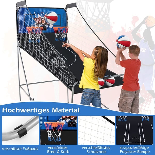 Basketballmaskcme, 207x108x205 cm, Blå