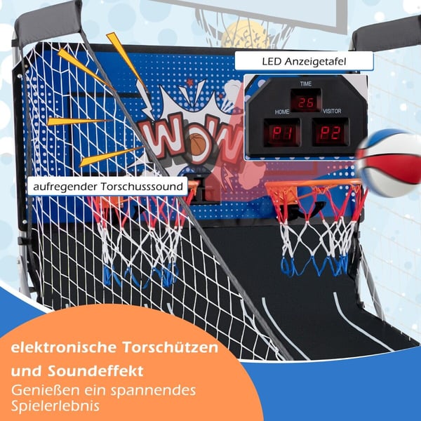 Basketballmaskcme, 207x108x205 cm, Blå
