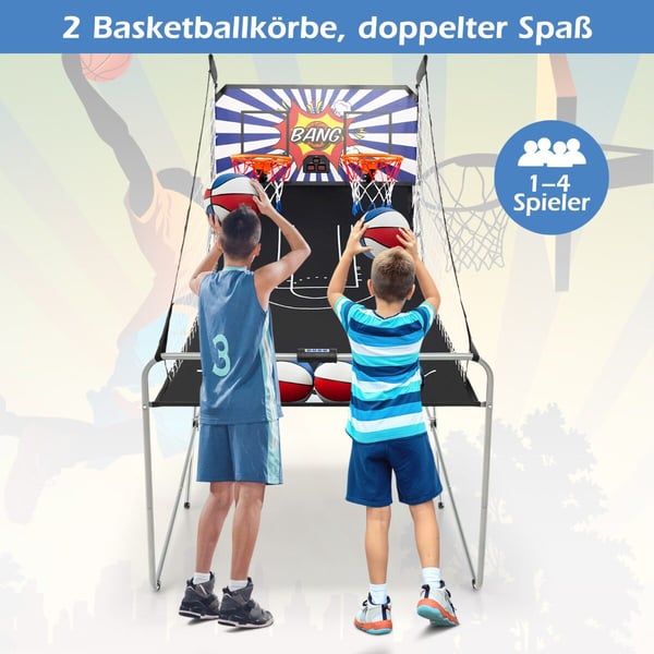 Basketballmaskcme, 8 i 1, 207x108x205 cm, Hvid