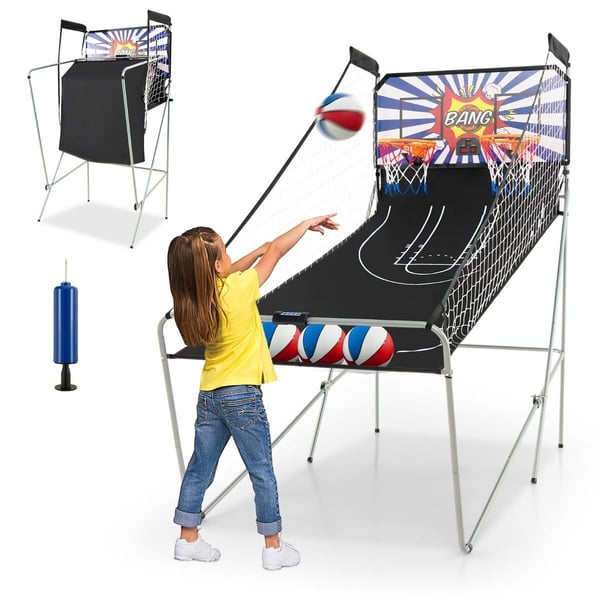 Basketballmaskcme, 8 i 1, 207x108x205 cm, Hvid