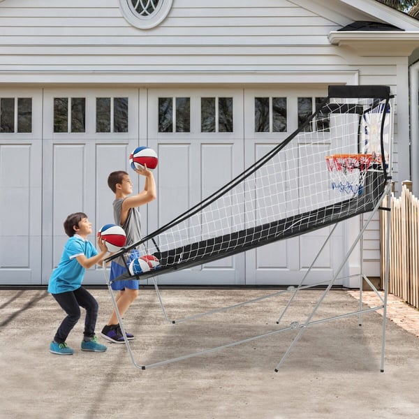 Basketballmaskcme, 8 i 1, 207x108x205 cm, Hvid