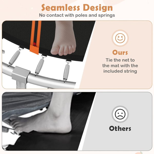 Udendørs Trampolcm, 10FT, Orange