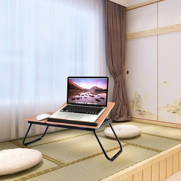 Bærbart, foldbart laptopbord, sort