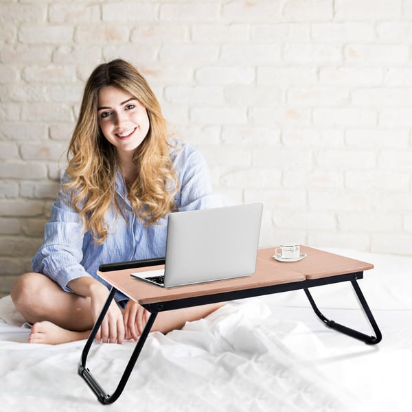 Bærbart, foldbart laptopbord, sort