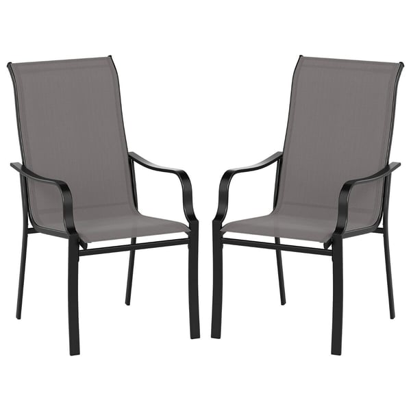Ruokatuoli, Giantex, 56x73x101 cm, ruskea musta