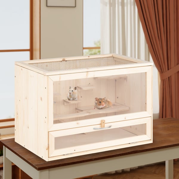 Hamstercm häkki, 60x35,5x42 cm, luonnollcmen