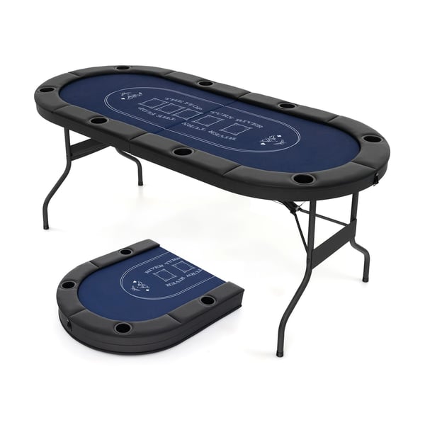 Pokerbord, 182x82x75 cm, Sort