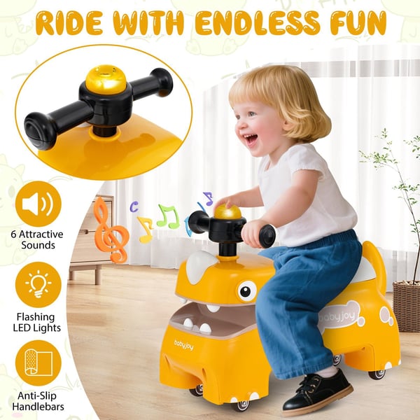 Ride-on legetøj, gul, Star