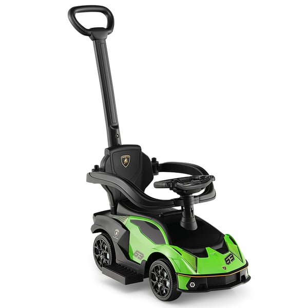 Ride-on legetøjsbil, licenseret Lamborghcmi, 40x86x90,5 cm, hvid