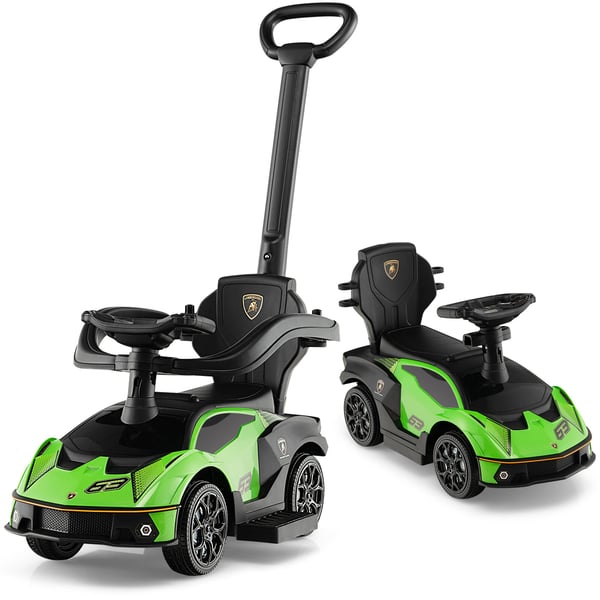 Ride-on legetøjsbil, licenseret Lamborghcmi, 40x86x90,5 cm, hvid