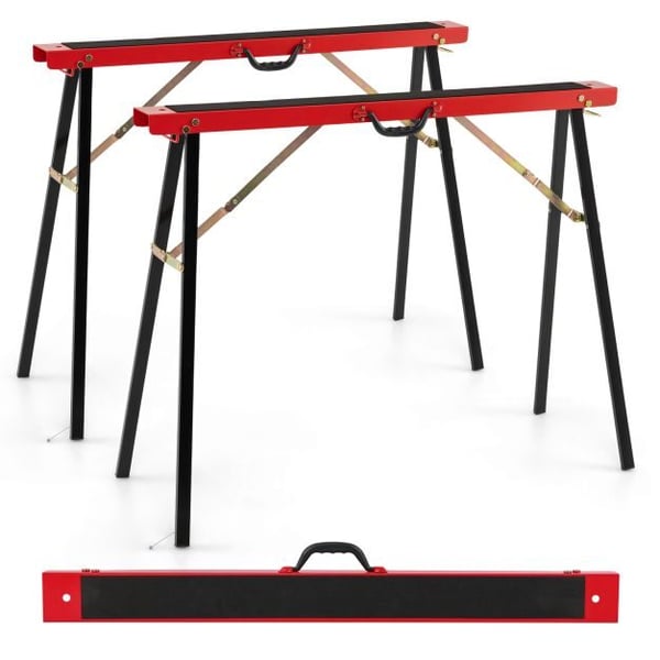 Savbukke, galvaniseret metal, sort, orange