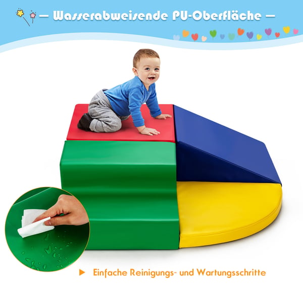 Skum Byggeklodser, 4 stk, Farverige