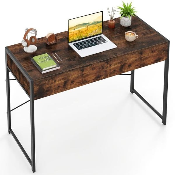 Computerskrivebord, 111x48x76 cm, Brun