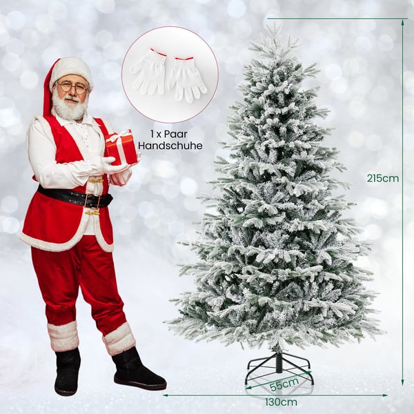 Tekoinen joulukuusi, 210 cm, lämmin valkoinen
