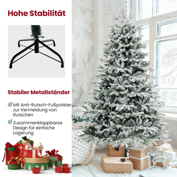 Tekoinen joulukuusi, 210 cm, lämmin valkoinen