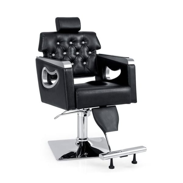 Barberstol, 261x86x104-119,5 cm, Sort