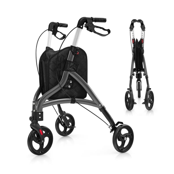 Rollaattori, 30,5×26,5×34-38 cm, harmaa Rollaattori, 30,5×26,5×34-38 cm, harmaa