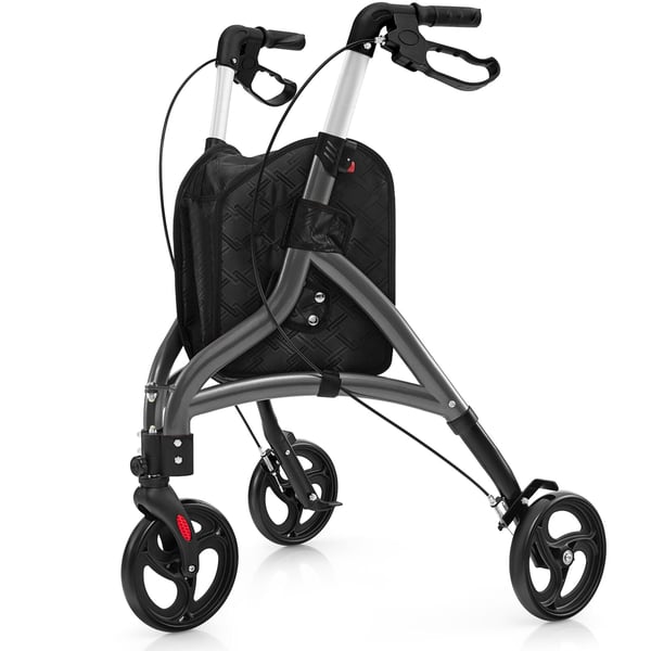 Rollaattori, 30,5×26,5×34-38 cm, harmaa