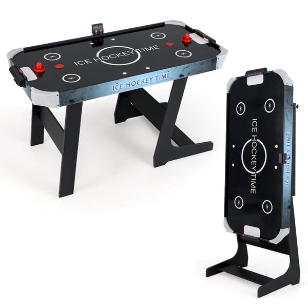 Airhockeybord, Elektrisk, Foldbart, LED-display, 12V Motor